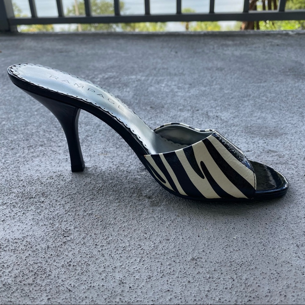 Rampage Y2k Black White Porsha Mule Heel 7.5 - Picture 5 of 7